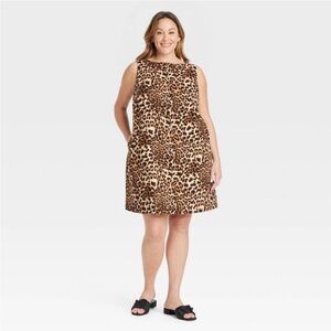 Leopard Print Sleeveless Dress